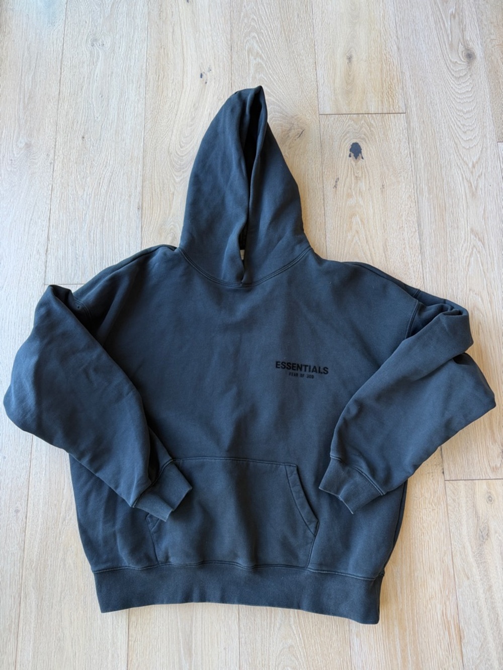 Essentials Men's Charcoal Black Pullover Hoodie